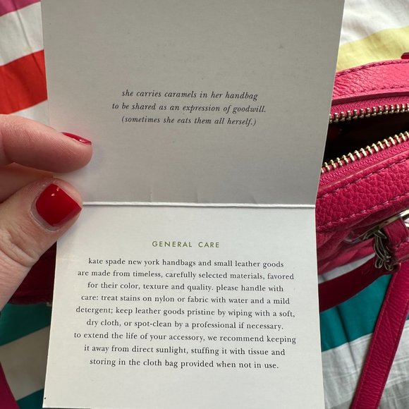 kate spade quilted purse with removable crossbody strap in hot pink, gold coast - Picture 9 of 9